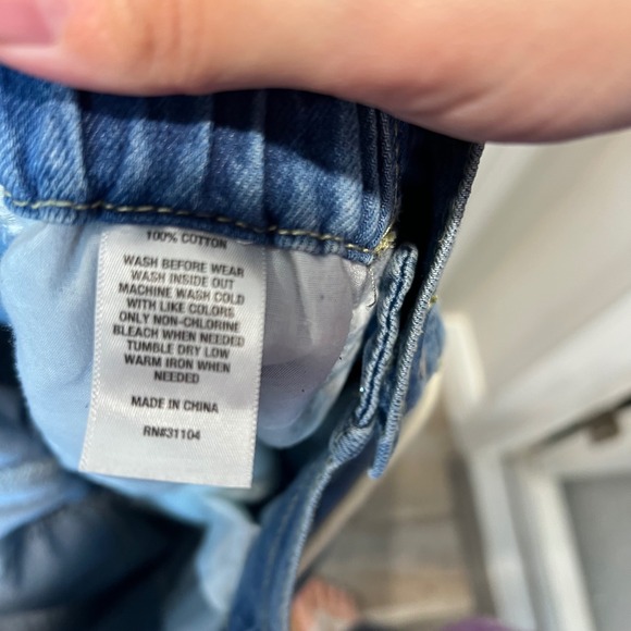 Wonderly Denim Wide Leg Paperbag Waist Jeans Cropped Blue Women's size 10 - Picture 10 of 13